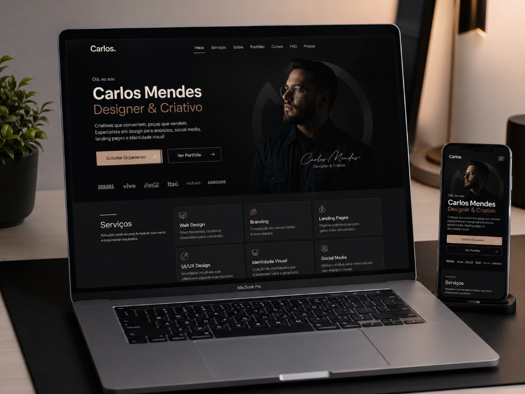 Landing Page Conversão - Carlos Mendes Designer